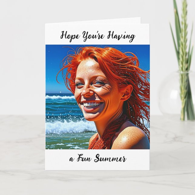 Spaß im Sommer | Miss You Karte (Vorderseite)