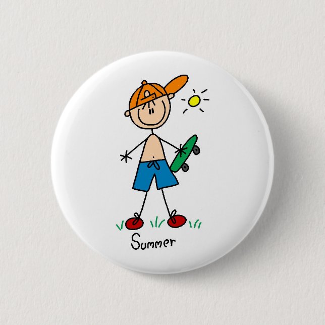 Spaß im Sommersun-Knopf Button (Vorderseite)