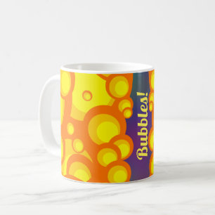 Spaß im Stil der Siebzigerjahre-Blasen Kaffeetasse