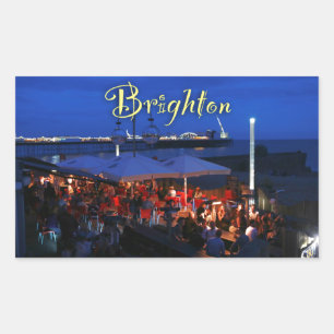 Spaß in Brighton! Rechteckiger Aufkleber