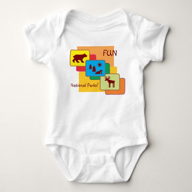 Spaß in den Nationalparks! Baby Strampler (Vorderseite)