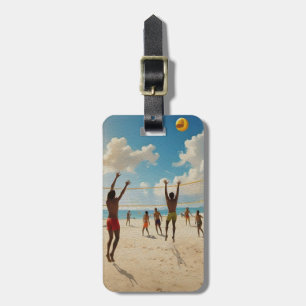Spaß in der Farbe Sun Beach Volleyball Oil, Gepäckanhänger
