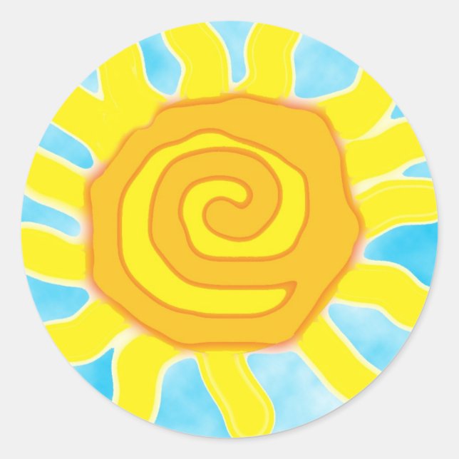 Spaß in der Sonne Aufkleber (Vorderseite)