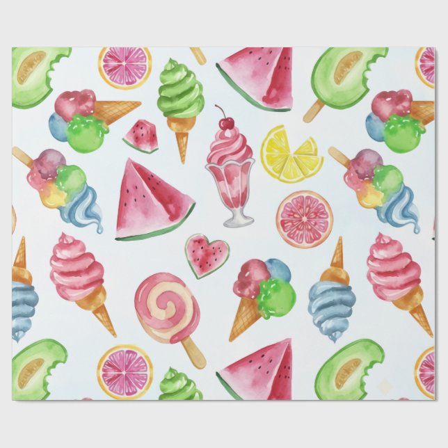 Spaß in der Sonne Geschenkpapier (Flach)