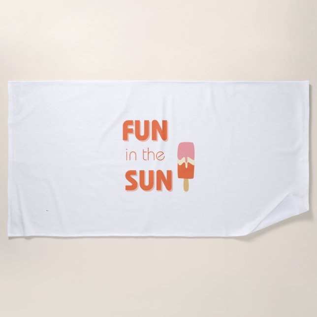 Spaß in der Sonne. Strandtuch (Vorderseite)