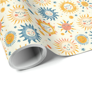 Spaß in der Sonnenschein-Illustration Geschenkpapier