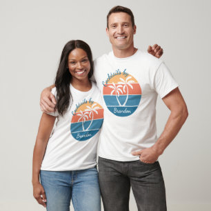 Spaß Individuelle Tropeninsel Strand Ozean Sonnenu T-Shirt