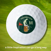 Spaß Inspirierende 19. Loch Bier Monogramm