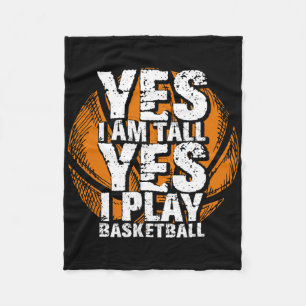 Spaß Ja, ich bin groß und spiele Bysketbyll Hoops  Fleecedecke