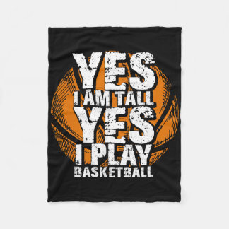 Spaß Ja, ich bin groß und spiele Bysketbyll Hoops  Fleecedecke