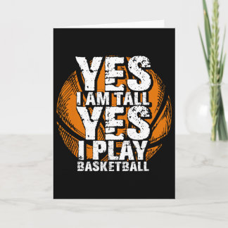 Spaß Ja, ich bin groß und spiele Bysketbyll Hoops  Karte