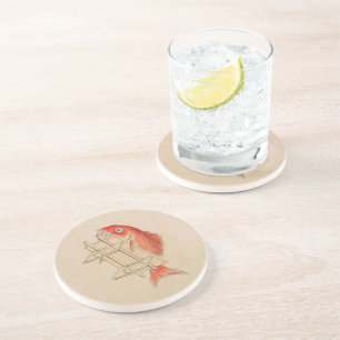 Spaß Japanisch Vintag Fisch Yokai Untersetzer