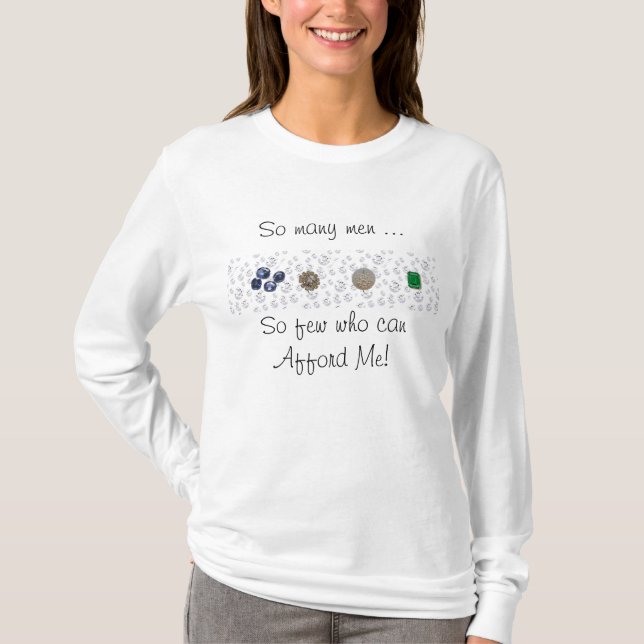 Spaß - Juwelen Damen lange Ärmel T - Shirt oben (Vorderseite)
