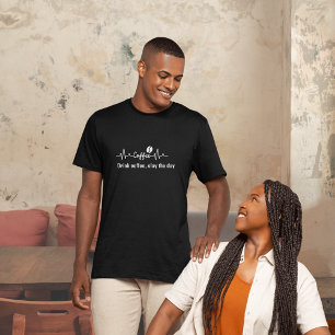 Spaß Kaffee Arbeit Zitat trinken Kaffee, schlage d T-Shirt