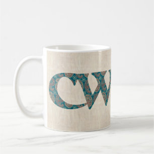 Spaß-Kaffee-Tasse, Slogan Walisers Paisley Cwtch, Kaffeetasse