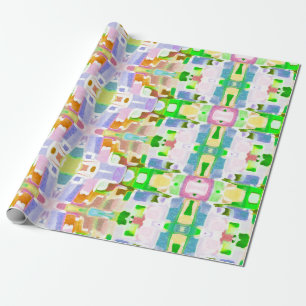 Spaß Kaleidoskopische Farben Geschenkpapier