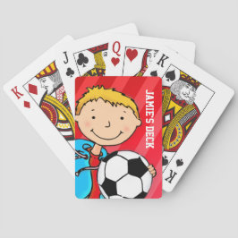Spaß Kinder roter Fußball mit Namen Spielkarten