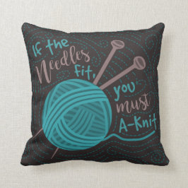 Spaß-Knitter-Nadeln-Garne Kissen
