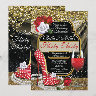 Spaß-kokette Geburtstags-Party Einladungen