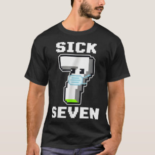 Spaß Kranke Sieben Pixel Meme Halloween-Kostüm Wor T-Shirt