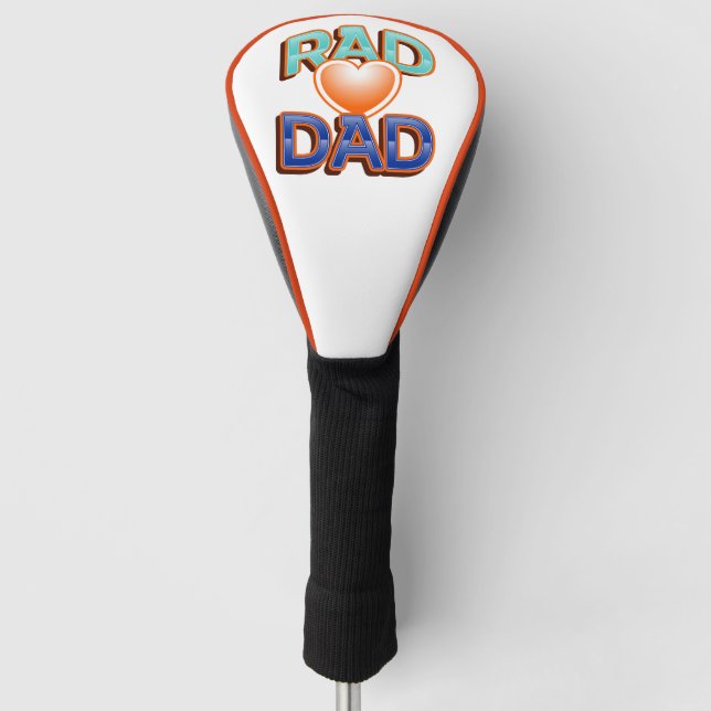 Spaß Krasser Vater Zitat und Rotes Herz Golf Headcover (Vorderseite)