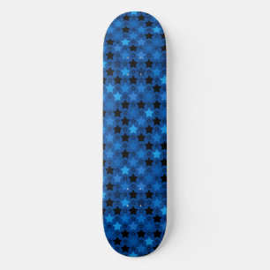 Spaß kreativ Stilvolles Blue Star Muster Skateboard
