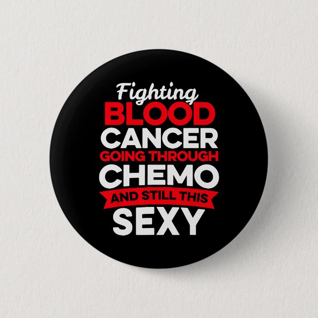 Spaß Krebs kämpfen Blutkrebs Patient Chemo Thor Button (Vorderseite)