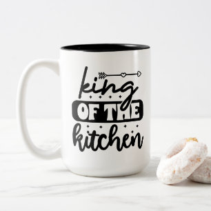 Spaß Küchen König Wortkunst Zweifarbige Tasse