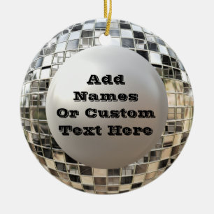 Spaß-kundenspezifische Disco Mirrorball Verzierun Keramikornament