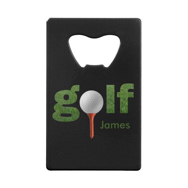 Spaß-kundenspezifischer Golf-Sport-Entwurf Kreditkarten Flaschenöffner (Rückseite)