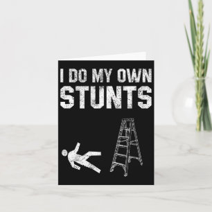 Spaß Ladder Fall Geschenk gebrochenen Knochen Hand Karte