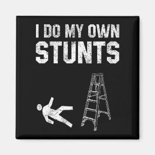 Spaß Ladder Fall Geschenk gebrochenen Knochen Hand Magnet