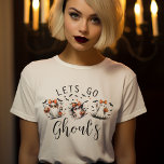 Spaß Lasse Ghouls Halloween T-Shirt<br><div class="desc">Mach dich bereit für das ultimative Halloween-Fest, Mädchen! Mit unserem Fun Ghouls Night Matching T - Shirt - das ist die perfekte Ergänzung zu Ihrem geilen Abend mit den Girls. Diese Shirts mit spielerischen, aber femininen Gespenstern, die in den klassischen Halloween-Tönen Orange und Schwarz mit Stars und Fledermäusen geschmückt sind,...</div>