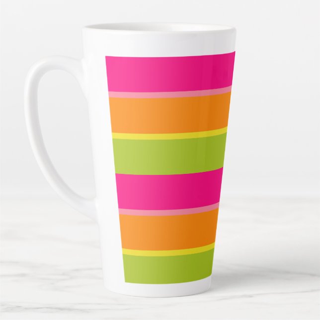 Spaß Lebhaft heiß rosa, grün, orange und gelb Milchtasse (Links)