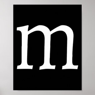 Spaß Letter m Halloween Kostüme Poster