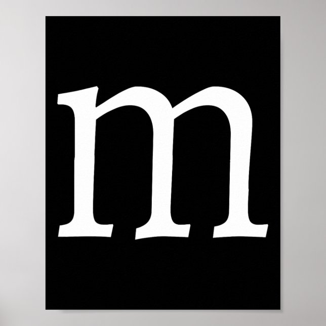 Spaß Letter m Halloween Kostüme Poster (Vorne)