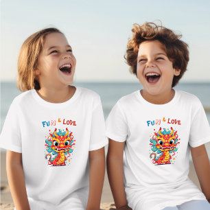 Spaß & Liebe Niedlich Baby Dragon CNY Kinder T-Shirt