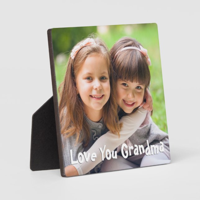 Spaß Liebe Sie Oma Foto benutzerdefinierte Textfar Fotoplatte (Vorderseite)