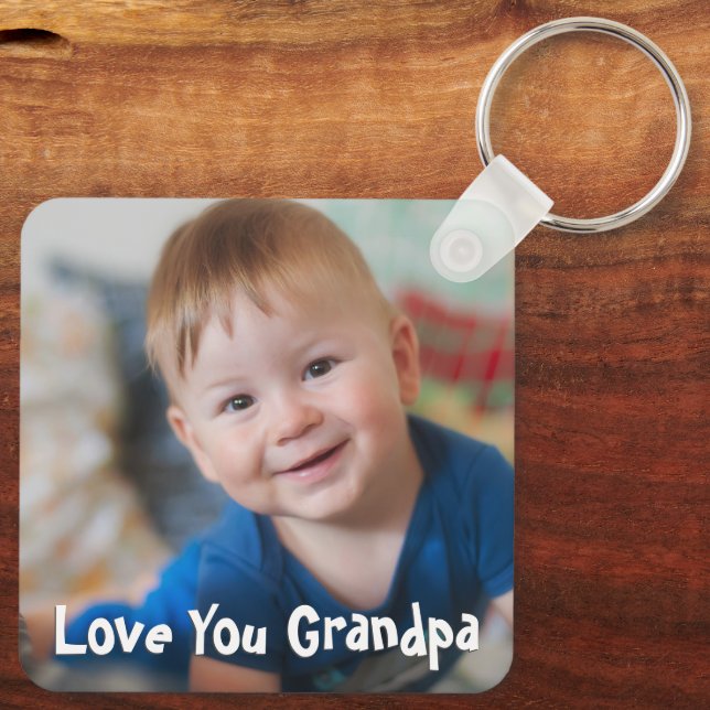 Spaß Liebe Sie Opa Foto Schlüsselanhänger (Rückseite)
