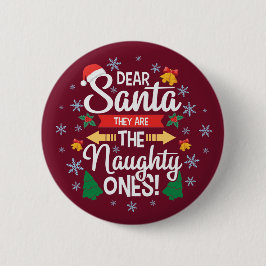 Spaß lieber Weihnachten sind sie die unartigen Wei Button