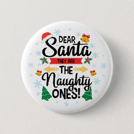 Spaß lieber Weihnachten sind sie die unartigen Wei Button