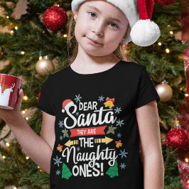 Spaß lieber Weihnachten sind sie die unartigen Wei T-Shirt