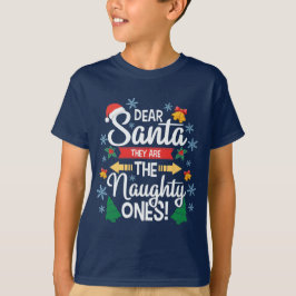 Spaß lieber Weihnachten sind sie die unartigen Wei T-Shirt