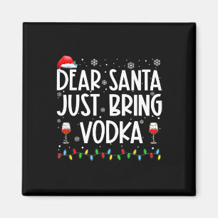Spaß liebt Santa Bringen Sie Vodka Weihnachten Paj Magnet