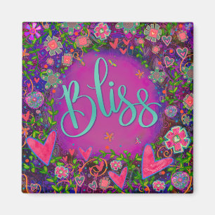Spaß Lila Bliss Hübsche Blütenwelt Moderne Inspiri Magnet