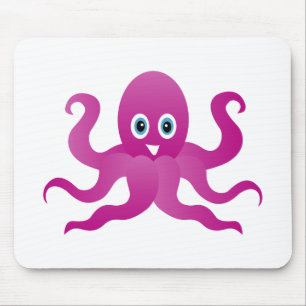 Spaß lila Oktopi Mousepad