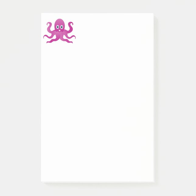 Spaß lila Oktopi Post-it Klebezettel (Vorderseite)
