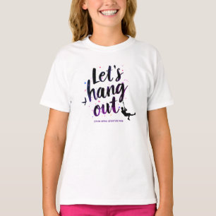Spaß Lila Schwarze Zipline Adrenalin Pinsel Schrif T-Shirt
