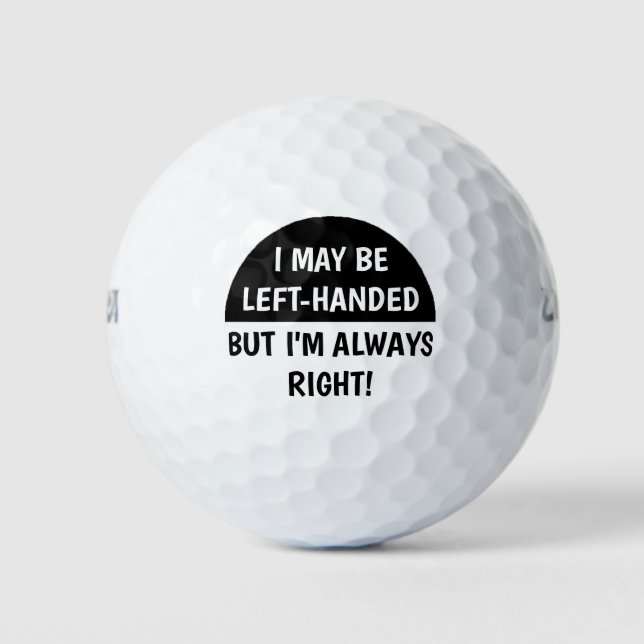 Spaß Links Menschen | SCHWARZ-WEISS Golfball (Vorderseite)