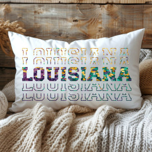 Spaß Louisiana Lila Gold Grün Lendenkissen